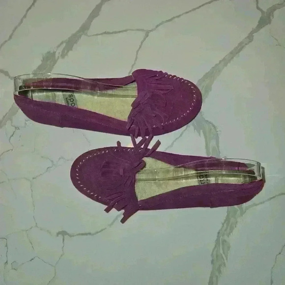 Sporto Suede Moccasins Slip On Loafers Womens Size 9 Fushia Pink - Picture 2 of 8